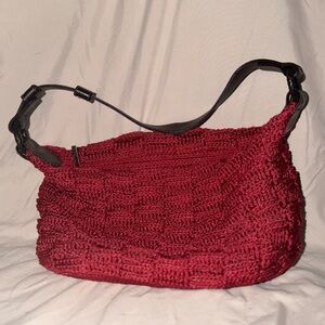 The SAK Crochet Red Women’s Shoulder‎ Bag Y2K